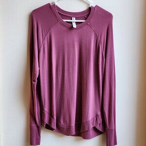 Athleta Pinky Purple Scoop Neck Jersey Size Small